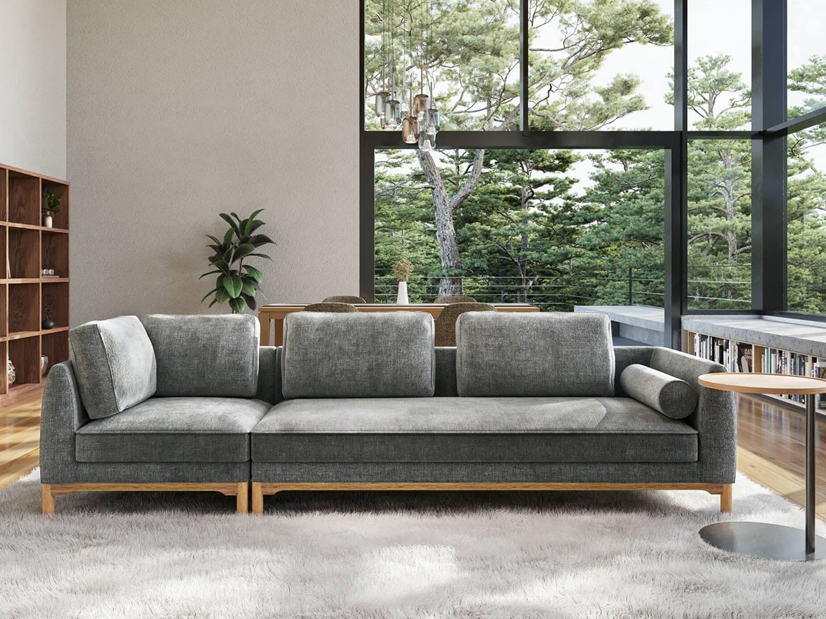 【フランネルソファ/FLANNEL SOFA / GOODS】のVESEL SOFA / べセル 3人掛けソファ インテリア・キッズ・メンズ・レディースファッション・服の通販 founy(ファニー) 　クッション　Cushion, Throw Pillow　フェザー　Feather, Feather Detail　フォルム　Silhouette, Form　ホーム・キャンプ・アウトドア・お取り寄せ　Home Living / Home & Lifestyle / Camping Gear / Outdoor Camping　家具・インテリア　Home Furniture & Interior. Stylish & Functional Living Spaces　ソファー　Couches & Sofas　同シリーズの「1人掛けコーナーソファ」と組み合わせたイメージ|ID: prp329100003188429 ipo3291000000030181929
