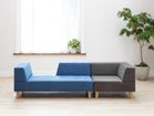 【フランネルソファ/FLANNEL SOFA / GOODS】のPIVO ONE ARM SOFA / ピヴォ 2人掛け片肘ソファ 同シリーズの「1人掛けコーナーソファ」と組み合わせたイメージ|ID: prp329100003188438 ipo3291000000030182484