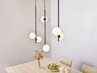 【フライミー ノワール/FLYMEe Noir / GOODS】のPendant Light / ペンダントライト #113045 シリーズでガラスグローブの配置違いを展開しています。|ID: prp329100003212830 ipo3291000000030233529