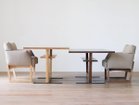 【ヒラシマ/HIRASHIMA / GOODS】のLIBERIA PLUS LD Dining Table / リベリアプラス LD ダイニングテーブル 左:サイズ違いの「ダイニングテーブル(高さ70cm)」、右:本商品ダイニングシリーズ|ID:prp329100003218005