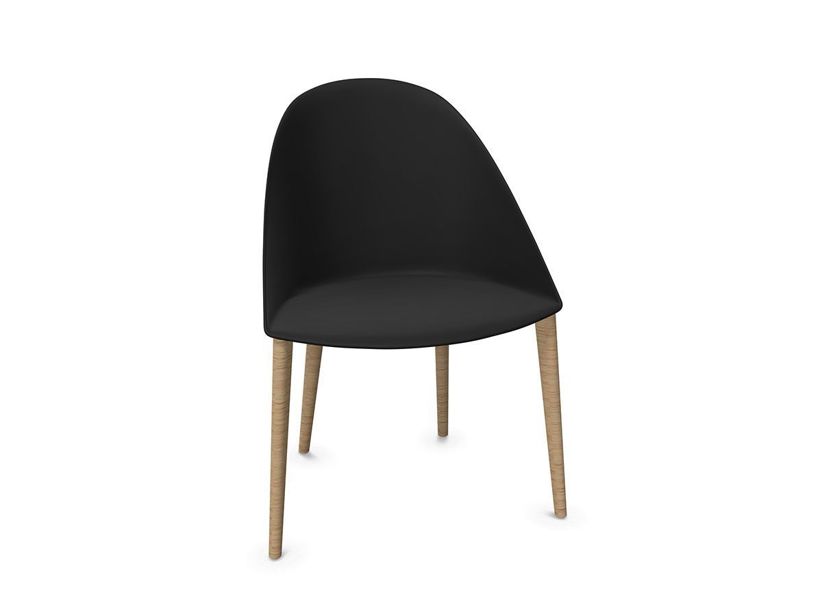 【アルペール/arper / GOODS】のCila Chair / シーラ アームレスチェア 木脚 インテリア・キッズ・メンズ・レディースファッション・服の通販 founy(ファニー) 　シンプル　Simple, Minimal　ドレス　Dress, One-Piece　送料無料　Free Shipping　ホーム・キャンプ・アウトドア・お取り寄せ　Home Living / Home & Lifestyle / Camping Gear / Outdoor Camping　家具・インテリア　Home Furniture & Interior. Stylish & Functional Living Spaces　チェア・椅子　Seating & Chairs　ダイニングチェア・木製チェア　Dining Chairs　シートブラック、脚部ナチュラルオーク|ID: prp329100003221078 ipo3291000000033314991