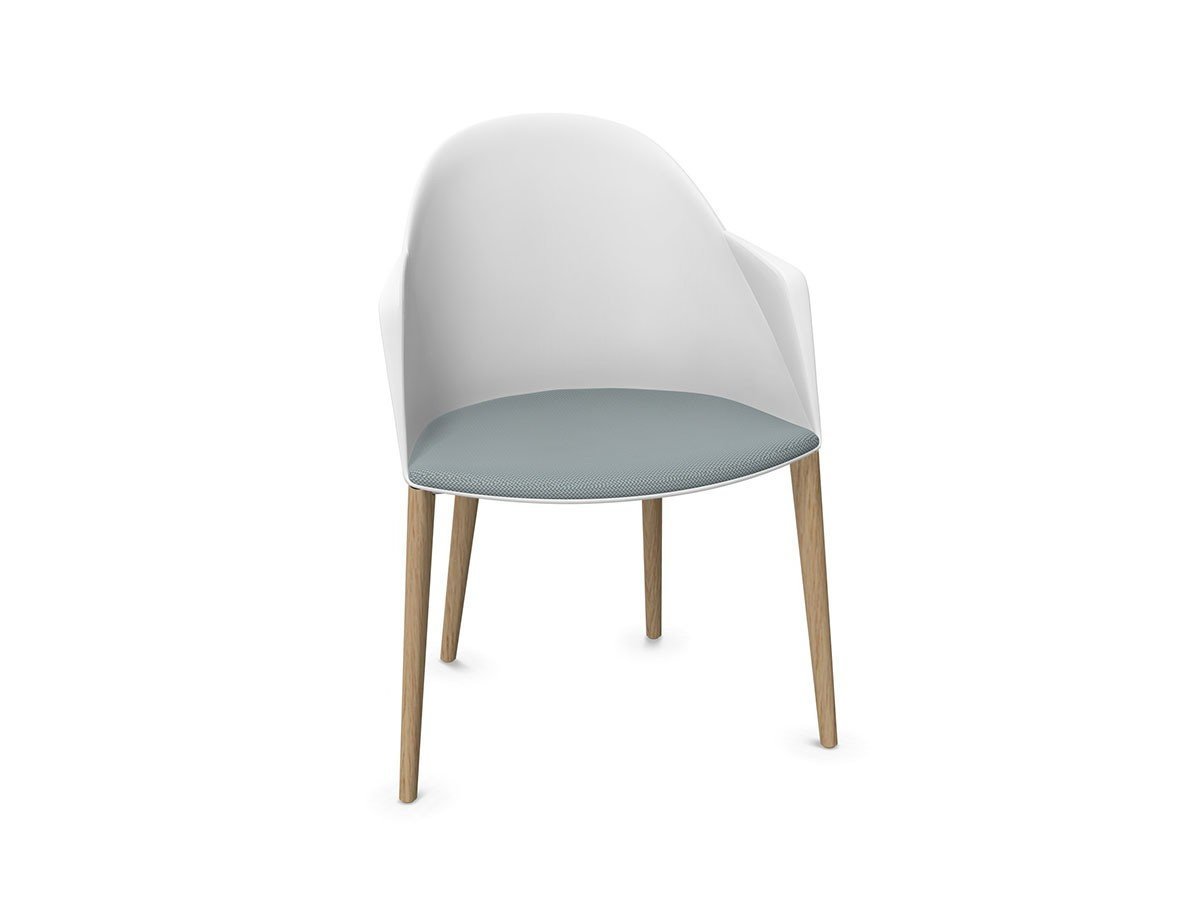 【アルペール/arper / GOODS】のCila Arm Chair / シーラ アームチェア 座クッション付 木脚 インテリア・キッズ・メンズ・レディースファッション・服の通販 founy(ファニー) 　クッション　Cushion, Throw Pillow　シンプル　Simple, Minimal　ドレス　Dress, One-Piece　フィット　Fit, Slim Fit　リラックス　Relax, Relaxed Fit　送料無料　Free Shipping　ホーム・キャンプ・アウトドア・お取り寄せ　Home Living / Home & Lifestyle / Camping Gear / Outdoor Camping　家具・インテリア　Home Furniture & Interior. Stylish & Functional Living Spaces　チェア・椅子　Seating & Chairs　ダイニングチェア・木製チェア　Dining Chairs　ホーム・キャンプ・アウトドア・お取り寄せ　Home Living / Home & Lifestyle / Camping Gear / Outdoor Camping　家具・インテリア　Home Furniture & Interior. Stylish & Functional Living Spaces　チェア・椅子　Seating & Chairs　アームチェア・アクセントチェア　Armchairs & Accent Chairs　シートホワイト、脚部ナチュラルオーク|ID: prp329100003221088 ipo3291000000033667926