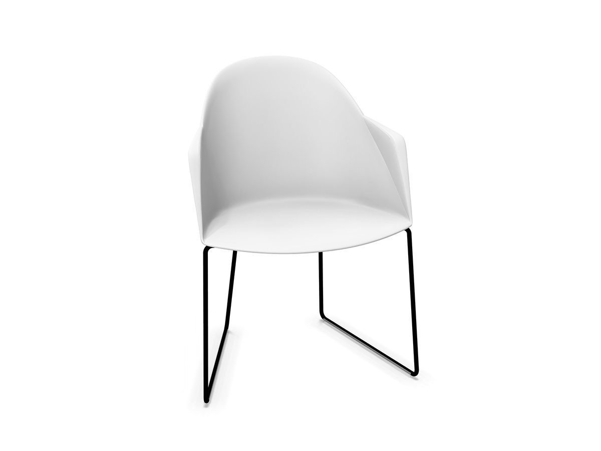【アルペール/arper / GOODS】のCila Arm Chair / シーラ アームチェア スレッド脚 インテリア・キッズ・メンズ・レディースファッション・服の通販 founy(ファニー) 　シンプル　Simple　スリム　Slim　ドレス　Dress　フィット　Fit　リラックス　Relax　送料無料　Free Shipping　ホーム・キャンプ・アウトドア・お取り寄せ　Home,Garden,Outdoor,Camping Gear　家具・インテリア　Home Furniture & Interior. Stylish & Functional Living Spaces　チェア・椅子　Chair　ダイニングチェア　Dining Chair　ホーム・キャンプ・アウトドア・お取り寄せ　Home,Garden,Outdoor,Camping Gear　家具・インテリア　Home Furniture & Interior. Stylish & Functional Living Spaces　チェア・椅子　Chair　アームチェア　Armchair　シートホワイト、脚部マットブラック|ID: prp329100003221090 ipo3291000000030177850