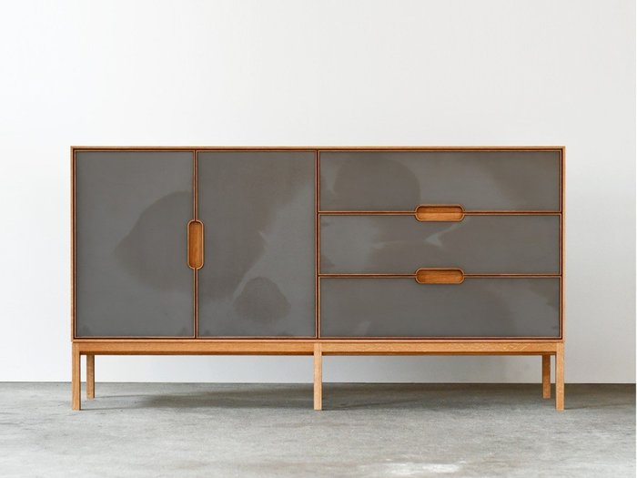 【松井木工/MATSUI MOKKO / GOODS】のLAF Cabinet 2doors + 3drawers / ラフ リビングキャビネット 2ドア + 3ドロワー 幅160cm(鉄面 / 木脚) インテリア・キッズ・メンズ・レディースファッション・服の通販 founy(ファニー) https://founy.com/ チェリー Cherry ホーム・キャンプ・アウトドア・お取り寄せ Home,Garden,Outdoor,Camping Gear 家具・インテリア Furniture 収納家具・キャビネット Storage Furniture キャビネット Cabinet ホーム・キャンプ・アウトドア・お取り寄せ Home,Garden,Outdoor,Camping Gear 家具・インテリア Furniture 収納家具・キャビネット Storage Furniture サイドボード Sideboard |ID: prp329100003278573 ipo3291000000030252582