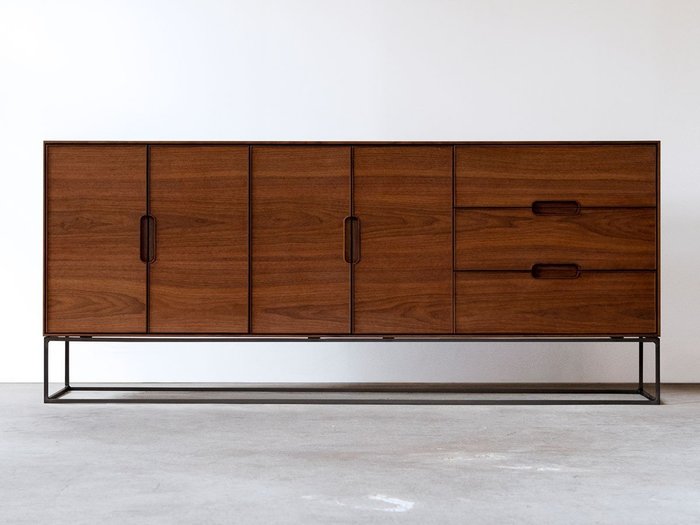 【松井木工/MATSUI MOKKO / GOODS】のLAF Cabinet 4doors + 3drawers / ラフ キャビネット 4ドア + 3ドロワー 幅200cm(木面 / 鉄脚) インテリア・キッズ・メンズ・レディースファッション・服の通販 founy(ファニー) https://founy.com/ スリム Slim チェリー Cherry フレーム Flame ホーム・キャンプ・アウトドア・お取り寄せ Home,Garden,Outdoor,Camping Gear 家具・インテリア Furniture 収納家具・キャビネット Storage Furniture キャビネット Cabinet ホーム・キャンプ・アウトドア・お取り寄せ Home,Garden,Outdoor,Camping Gear 家具・インテリア Furniture 収納家具・キャビネット Storage Furniture サイドボード Sideboard |ID: prp329100003278574 ipo3291000000030252633