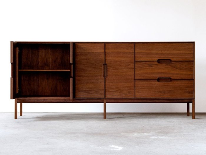 【松井木工/MATSUI MOKKO / GOODS】のLAF Cabinet 4doors + 3drawers / ラフ キャビネット 4ドア + 3ドロワー 幅200cm(木面 / 木脚) インテリア・キッズ・メンズ・レディースファッション・服の通販 founy(ファニー) https://founy.com/ ヴィンテージ Vintage チェリー Cherry モダン Modern ホーム・キャンプ・アウトドア・お取り寄せ Home,Garden,Outdoor,Camping Gear 家具・インテリア Furniture 収納家具・キャビネット Storage Furniture キャビネット Cabinet ホーム・キャンプ・アウトドア・お取り寄せ Home,Garden,Outdoor,Camping Gear 家具・インテリア Furniture 収納家具・キャビネット Storage Furniture サイドボード Sideboard |ID: prp329100003278575 ipo3291000000030252676