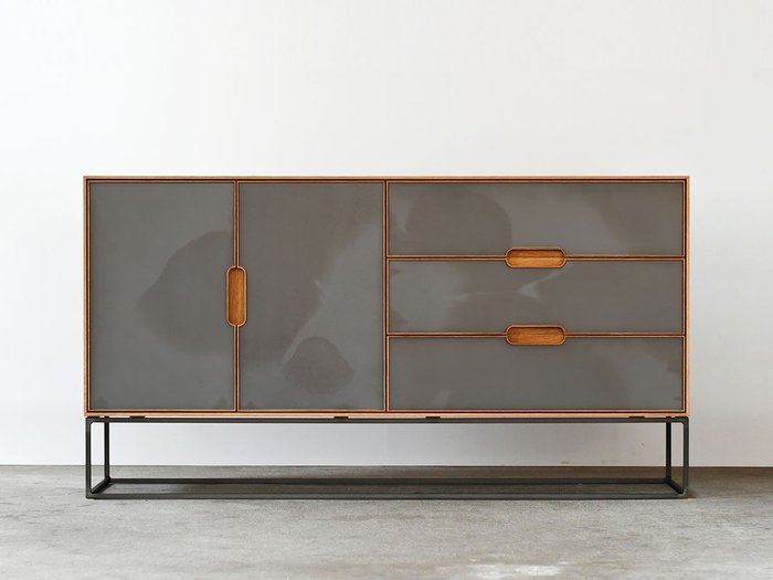 【松井木工/MATSUI MOKKO / GOODS】のLAF Cabinet 2doors + 3drawers / ラフ リビングキャビネット 2ドア + 3ドロワー 幅160cm(鉄面 / 鉄脚) インテリア・キッズ・メンズ・レディースファッション・服の通販 founy(ファニー) https://founy.com/ スリム Slim チェリー Cherry フレーム Flame ホーム・キャンプ・アウトドア・お取り寄せ Home,Garden,Outdoor,Camping Gear 家具・インテリア Furniture 収納家具・キャビネット Storage Furniture キャビネット Cabinet ホーム・キャンプ・アウトドア・お取り寄せ Home,Garden,Outdoor,Camping Gear 家具・インテリア Furniture 収納家具・キャビネット Storage Furniture サイドボード Sideboard |ID: prp329100003278577 ipo3291000000030252739