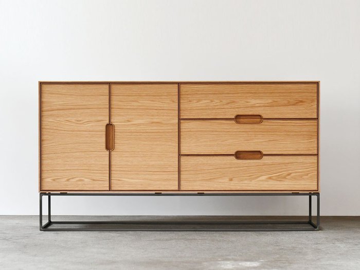 【松井木工/MATSUI MOKKO / GOODS】のLAF Cabinet 2doors + 3drawers / ラフ リビングキャビネット 2ドア + 3ドロワー 幅160cm(木面 / 鉄脚) インテリア・キッズ・メンズ・レディースファッション・服の通販 founy(ファニー) https://founy.com/ ヴィンテージ Vintage スリム Slim チェリー Cherry フレーム Flame モダン Modern ホーム・キャンプ・アウトドア・お取り寄せ Home,Garden,Outdoor,Camping Gear 家具・インテリア Furniture 収納家具・キャビネット Storage Furniture キャビネット Cabinet ホーム・キャンプ・アウトドア・お取り寄せ Home,Garden,Outdoor,Camping Gear 家具・インテリア Furniture 収納家具・キャビネット Storage Furniture サイドボード Sideboard |ID: prp329100003278578 ipo3291000000030252771