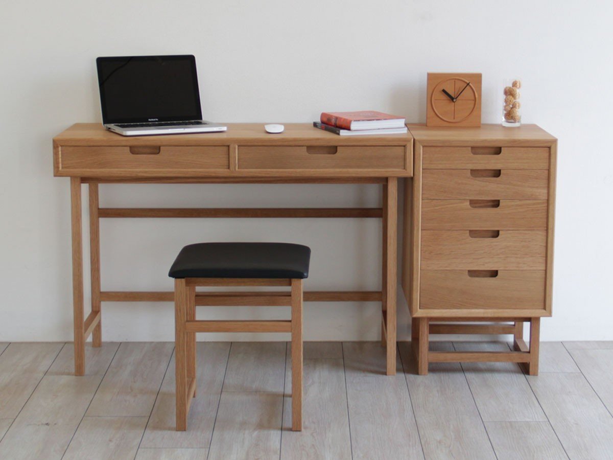 【松井木工/MATSUI MOKKO / GOODS】のsalvia CONSOLE DESK + SIDE CHEST / サルビア コンソールデスク + サイドチェスト インテリア・キッズ・メンズ・レディースファッション・服の通販 founy(ファニー) 　ヴィンテージ　Vintage　コンパクト　Compact　スリム　Slim　チェリー　Cherry　デスク　Desk　バランス　Balance　フォルム　Form　フレーム　Flame　モダン　Modern　ホーム・キャンプ・アウトドア・お取り寄せ　Home,Garden,Outdoor,Camping Gear　家具・インテリア　Furniture　その他 インテリア雑貨、家具　Furniture, Interior, Others　ウッド:ホワイトオーク、セット内容:デスク + サイドチェスト|ID: prp329100003278591 ipo3291000000030252934