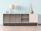 【フライミー ベーシック/FLYMEe BASIC / GOODS】のStorage Box / ストレージボックス スリム 3マス 床上に高さを出して設置できる、専用レッグも展開しています。組合せ例:本商品(ストレー|ID: prp329100003294837 ipo3291000000031717081