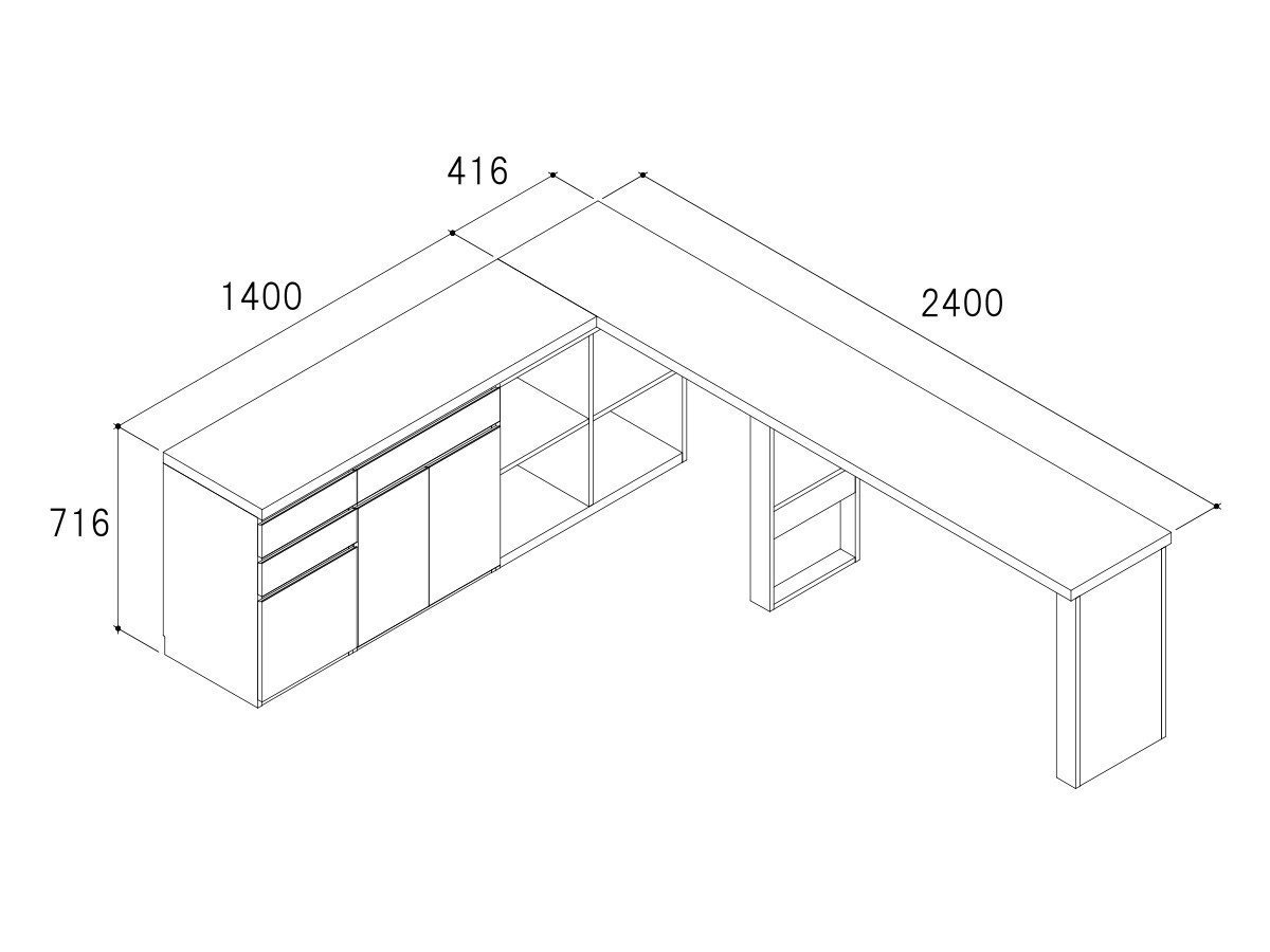 【センス/CENCE / GOODS】のL TWIN DESK + DOOR CABINET / L型 ツインデスク + 開戸キャビネット インテリア・キッズ・メンズ・レディースファッション・服の通販 founy(ファニー) 　デスク　Desk　ワイド　Wide　ワーク　Work　ホーム・キャンプ・アウトドア・お取り寄せ　Home,Garden,Outdoor,Camping Gear　家具・インテリア　Furniture　収納家具・キャビネット　Storage Furniture　キャビネット　Cabinet　|ID: prp329100003300500 ipo3291000000029143635