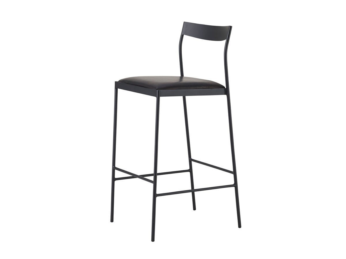 【杉山製作所/Sugiyama Seisakusho / GOODS】のCoFe PF COUNTER CHAIR / コフェ PF カウンターチェア インテリア・キッズ・メンズ・レディースファッション・服の通販 founy(ファニー) 　送料無料　Free Shipping　シンプル　Simple, Minimal　フラット　Flat, Flat Shoes　フレーム　Frame, Outline　ホーム・キャンプ・アウトドア・お取り寄せ　Home Living / Home & Lifestyle / Camping Gear / Outdoor Camping　家具・インテリア　Home Furniture & Interior. Stylish & Functional Living Spaces　チェア・椅子　Seating & Chairs　カウンターチェア・ハイチェア　Bar Stools / High Stools　張地:牛革 AGBL エージングレザー黒(Bランク)、フレーム:サンドブラック、サイズ:座面高72c|ID: prp329100003371361 ipo3291000000033217726
