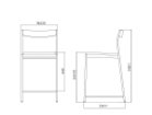 【杉山製作所/Sugiyama Seisakusho / GOODS】のCoFe PF COUNTER CHAIR / コフェ PF カウンターチェア 「座面高57cm」寸法図|ID: prp329100003371361 ipo3291000000033217739