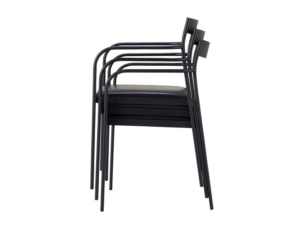 【杉山製作所/Sugiyama Seisakusho / GOODS】のCoFe PF ARM CHAIR / コフェ PF アームチェア インテリア・キッズ・メンズ・レディースファッション・服の通販 founy(ファニー) 　送料無料　Free Shipping　コンパクト　Compact, Small Size　シンプル　Simple, Minimal　フラット　Flat, Flat Shoes　フレーム　Frame, Outline　ホーム・キャンプ・アウトドア・お取り寄せ　Home Living / Home & Lifestyle / Camping Gear / Outdoor Camping　家具・インテリア　Home Furniture & Interior. Stylish & Functional Living Spaces　チェア・椅子　Seating & Chairs　ダイニングチェア・木製チェア　Dining Chairs　ホーム・キャンプ・アウトドア・お取り寄せ　Home Living / Home & Lifestyle / Camping Gear / Outdoor Camping　家具・インテリア　Home Furniture & Interior. Stylish & Functional Living Spaces　チェア・椅子　Seating & Chairs　アームチェア・アクセントチェア　Armchairs & Accent Chairs　4脚までスタッキング(重ね置き)可|ID: prp329100003371363 ipo3291000000033111869