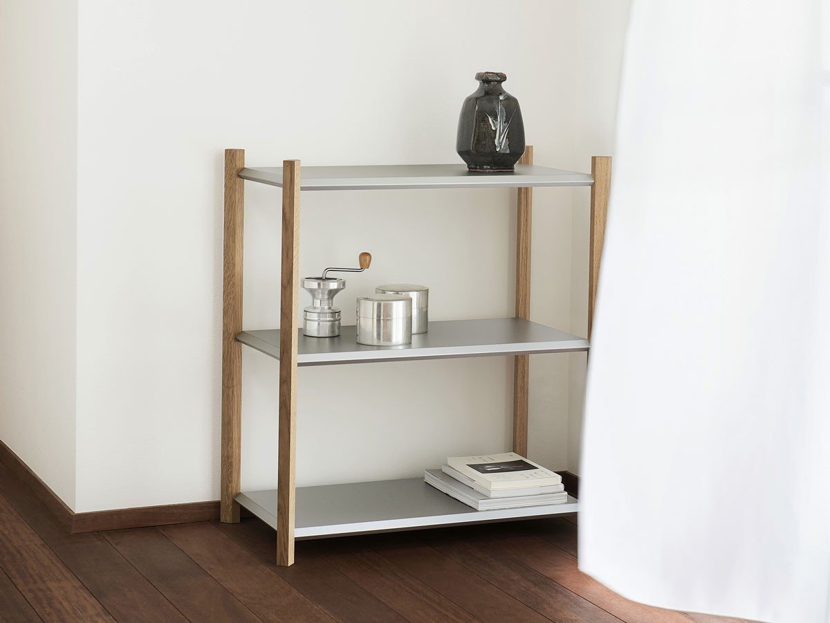 【フルクラム/Fulcrum / GOODS】のBaguette shelf 3shelves / バゲットシェルフ 3段 × 1列 人気、トレンドファッション・服の通販 founy(ファニー) 　シルバー　Silver, Metallic Silver　シンプル　Simple, Minimal　テクスチャー　Texture, Textured Fabric　メタリック　Metallic, Shiny Finish　送料無料　Free Shipping　ホーム・キャンプ・アウトドア・お取り寄せ　Home Living / Home & Lifestyle / Camping Gear / Outdoor Camping　家具・インテリア　Home Furniture & Interior. Stylish & Functional Living Spaces　収納家具・キャビネット　Storage Furniture　シェルフ・オープンラック・収納棚　Open Shelf Rack　other-4|ID: prp329100003439417 ipo3291000000031483741