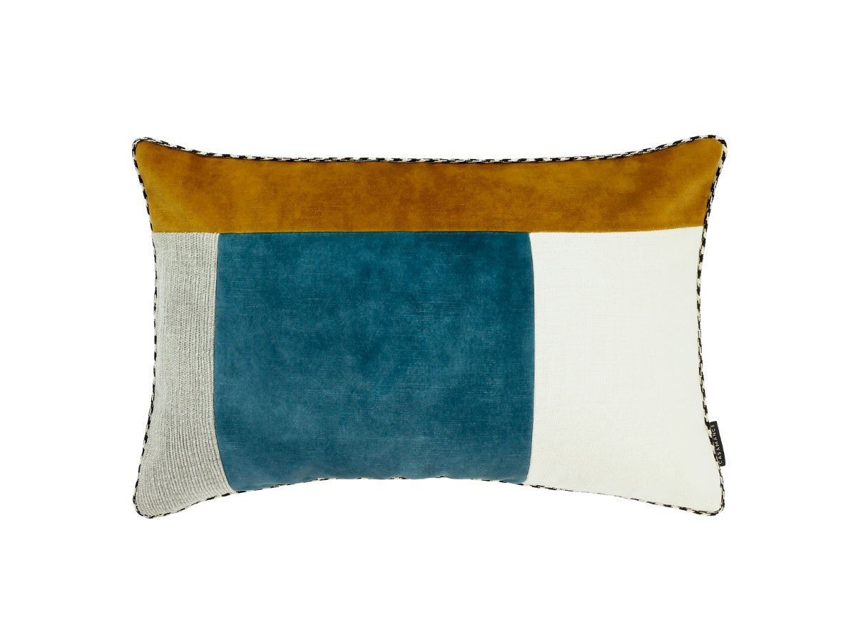 【カサマンス/CASAMANCE / GOODS】のPojagi Cushion / ポジャギ クッション 60 × 40cm インテリア・キッズ・メンズ・レディースファッション・服の通販 founy(ファニー) 　送料無料　Free Shipping　クッション　Cushion　トリミング　Trimming　パイピング　Piping　パッチワーク　Patchwork　フランス　France　ベルベット　Velvet　リネン　Linen　ヴィンテージ　Vintage　ホーム・キャンプ・アウトドア・お取り寄せ　Home,Garden,Outdoor,Camping Gear　家具・インテリア　Furniture　その他 インテリア雑貨、家具　Furniture, Interior, Others　トパーズ ブルン タバ|ID: prp329100003453556 ipo3291000000022868044