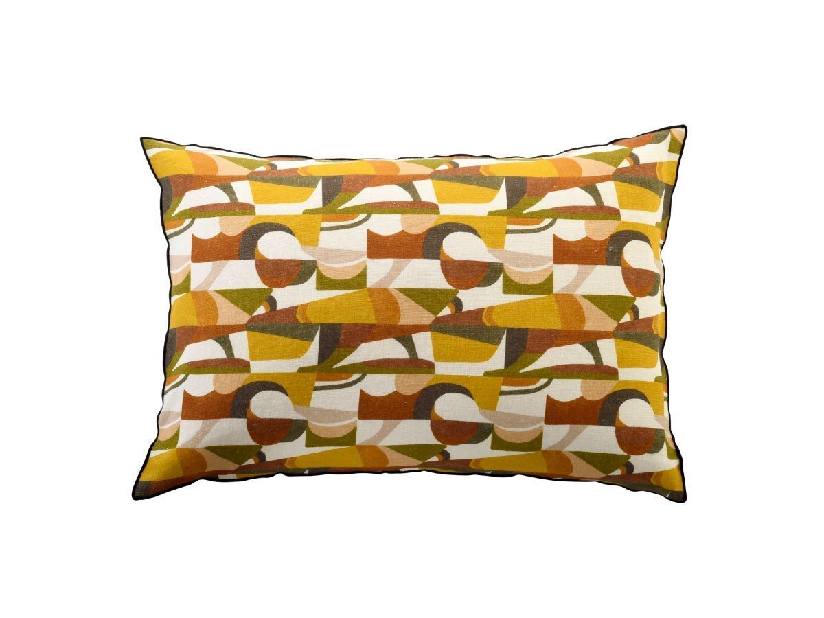 【カサマンス/CASAMANCE / GOODS】のFascination Lin Cushion / ファシナシオン リネン クッション 60 × 40cm インテリア・キッズ・メンズ・レディースファッション・服の通販 founy(ファニー) 　送料無料　Free Shipping　クッション　Cushion　パイピング　Piping　パターン　Pattern　フランス　France　プリント　Print　リネン　Linen　リボン　Ribbon　ホーム・キャンプ・アウトドア・お取り寄せ　Home,Garden,Outdoor,Camping Gear　家具・インテリア　Furniture　その他 インテリア雑貨、家具　Furniture, Interior, Others　オリーブ / ミモザ|ID: prp329100003453565 ipo3291000000025332825