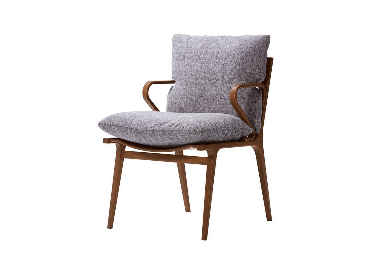 【天童木工/Tendo Mokko / GOODS】のDAN Arm Chair / ダン アームチェア インテリア・キッズ・メンズ・レディースファッション・服の通販 founy(ファニー) 　送料無料　Free Shipping　クッション　Cushion, Throw Pillow　フレーム　Frame, Outline　ホーム・キャンプ・アウトドア・お取り寄せ　Home Living / Home & Lifestyle / Camping Gear / Outdoor Camping　家具・インテリア　Home Furniture & Interior. Stylish & Functional Living Spaces　チェア・椅子　Seating & Chairs　ダイニングチェア・木製チェア　Dining Chairs　ホーム・キャンプ・アウトドア・お取り寄せ　Home Living / Home & Lifestyle / Camping Gear / Outdoor Camping　家具・インテリア　Home Furniture & Interior. Stylish & Functional Living Spaces　チェア・椅子　Seating & Chairs　アームチェア・アクセントチェア　Armchairs & Accent Chairs　張地:カッセル C0593 ライトグレー(グレードC)、フレームブラウンウォールナット|ID: prp329100003498895 ipo3291000000035165698