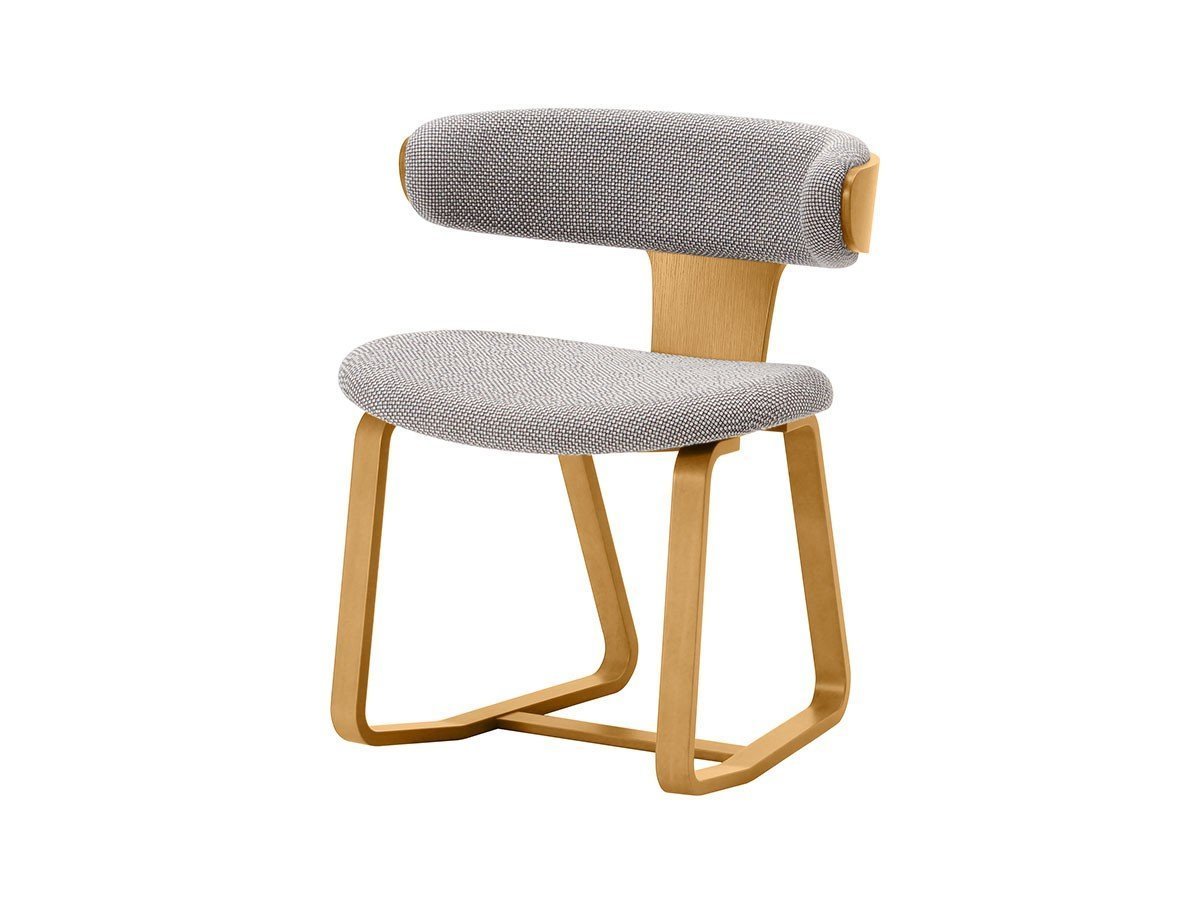 【天童木工/Tendo Mokko / GOODS】のSwing Chair / スウィング チェア ソリ脚 インテリア・キッズ・メンズ・レディースファッション・服の通販 founy(ファニー) 　送料無料　Free Shipping　おすすめ　Recommend　ウッド　Wood　スウィング　Swing　フィット　Fit　ワーク　Work　ホーム・キャンプ・アウトドア・お取り寄せ　Home,Garden,Outdoor,Camping Gear　家具・インテリア　Furniture　チェア・椅子　Chair　ダイニングチェア　Dining Chair　張地:コリーヌ2 D0603 アイボリー(グレードD)、フレームナラ / スタンダード色|ID: prp329100003500766 ipo3291000000023144295