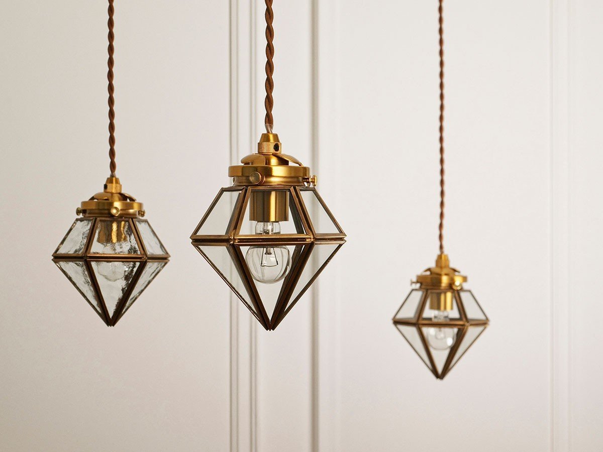 【フライミーパーラー/FLYMEe Parlor / GOODS】のPendant Light / ペンダントライト #115033 人気、トレンドファッション・服の通販 founy(ファニー) 　送料無料　Free Shipping　おすすめ　Recommended / Our Picks　アンティーク　Antique-Inspired　ガラス　Glass, Glassware　コンパクト　Compact, Small Size　シェイプ　Shape, Slim Fit　ダイヤモンド　Diamond, Brilliant Cut　ホーム・キャンプ・アウトドア・お取り寄せ　Home Living / Home & Lifestyle / Camping Gear / Outdoor Camping　家具・インテリア　Home Furniture & Interior. Stylish & Functional Living Spaces　ライト・照明　Lamps & Lighting Fixtures　ペンダントライト・吊り下げ照明　Pendant Light / Hanging Light Fixture　other-5|ID: prp329100003607307 ipo3291000000031485857