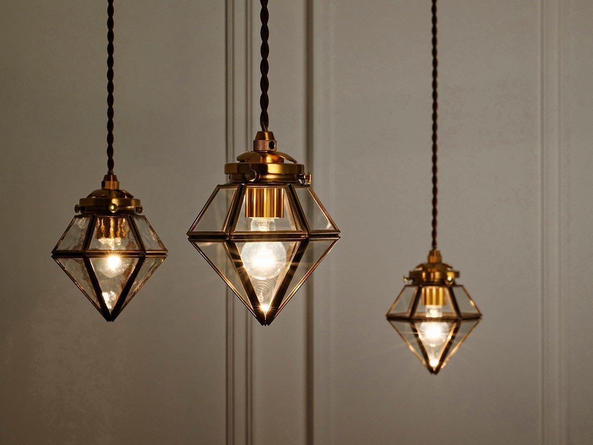 【フライミーパーラー/FLYMEe Parlor / GOODS】のPendant Light / ペンダントライト #115033 人気、トレンドファッション・服の通販 founy(ファニー) 　送料無料　Free Shipping　おすすめ　Recommended / Our Picks　アンティーク　Antique-Inspired　ガラス　Glass, Glassware　コンパクト　Compact, Small Size　シェイプ　Shape, Slim Fit　ダイヤモンド　Diamond, Brilliant Cut　ホーム・キャンプ・アウトドア・お取り寄せ　Home Living / Home & Lifestyle / Camping Gear / Outdoor Camping　家具・インテリア　Home Furniture & Interior. Stylish & Functional Living Spaces　ライト・照明　Lamps & Lighting Fixtures　ペンダントライト・吊り下げ照明　Pendant Light / Hanging Light Fixture　other-6|ID: prp329100003607307 ipo3291000000031485858