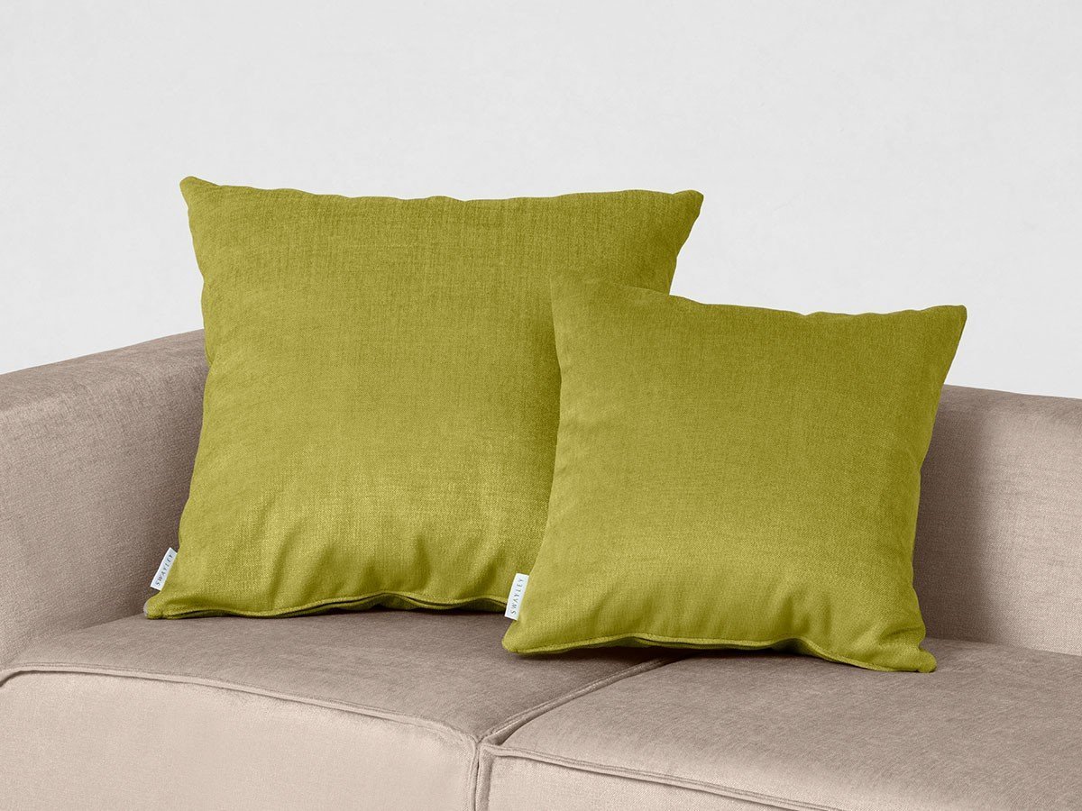 【スウェイレイ/Swayley / GOODS】のCushion / クッション インテリア・キッズ・メンズ・レディースファッション・服の通販 founy(ファニー) 　送料無料　Free Shipping　クッション　Cushion, Throw Pillow　コンパクト　Compact, Small Size　シンプル　Simple, Minimal　フラット　Flat, Flat Shoes　リラックス　Relax, Relaxed Fit　ホーム・キャンプ・アウトドア・お取り寄せ　Home Living / Home & Lifestyle / Camping Gear / Outdoor Camping　家具・インテリア　Home Furniture & Interior. Stylish & Functional Living Spaces　その他 インテリア雑貨、家具　Home Decor & Furniture Extras　張地:ライトグリーン、サイズ:左 60 × 60cm、右 45 × 45cm|ID: prp329100003640544 ipo3291000000035325595