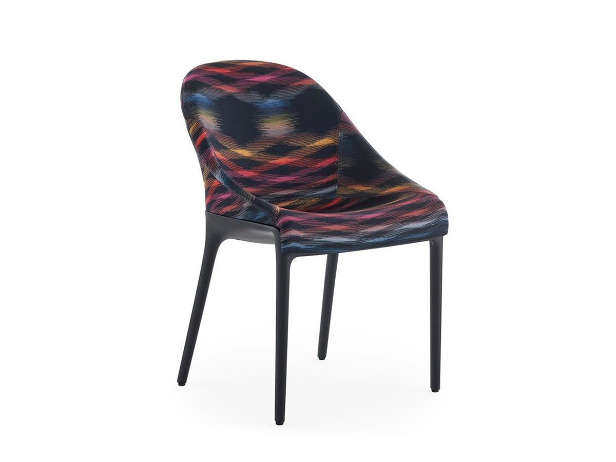 【カルテル/Kartell / GOODS】のELEGANZA ELA MISSONI / エレガンツァ エラ ミッソーニ インテリア・キッズ・メンズ・レディースファッション・服の通販 founy(ファニー) 　イタリア　Italy　カラフル　Colorful　シェイプ　Shape　ジャカード　Jacquard　スクエア　Square　なめらか　Smooth　パターン　Pattern　ファブリック　Fabric　フォルム　Form　送料無料　Free Shipping　ホーム・キャンプ・アウトドア・お取り寄せ　Home,Garden,Outdoor,Camping Gear　家具・インテリア　Furniture　チェア・椅子　Chair　ダイニングチェア　Dining Chair　カラーブラック|ID: prp329100003706238 ipo3291000000025325454