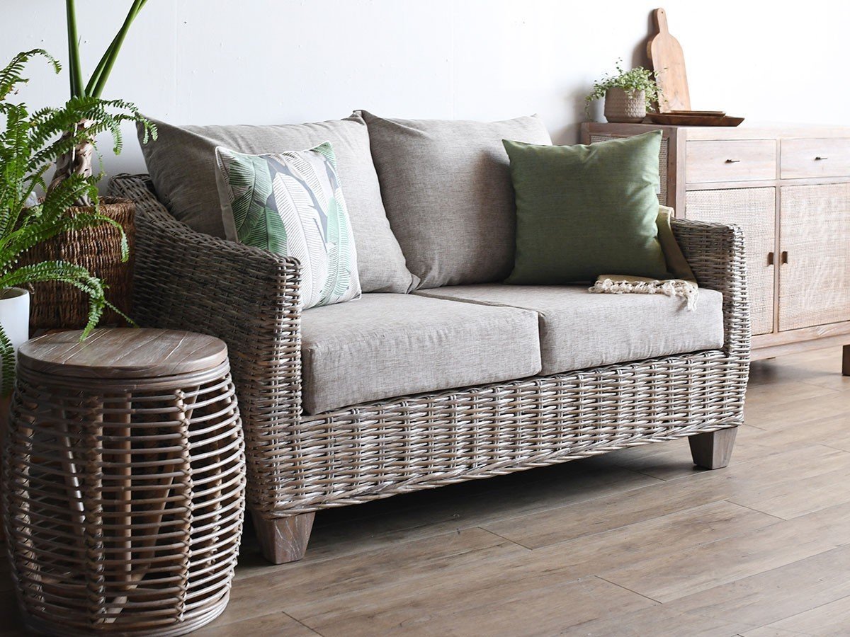 【カジャ/KAJA / GOODS】のLaMer Rattan Sofa / ラメール ラタンソファ 2人掛け 人気、トレンドファッション・服の通販 founy(ファニー) 　クッション　フォルム　ラタン　リゾート　エレガント 上品　ホーム・キャンプ・アウトドア・お取り寄せ　Home,Garden,Outdoor,Camping Gear　家具・インテリア　Furniture　ソファー　Sofa　 other-1|ID: prp329100003720153 ipo3291000000024549517