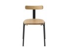 【ティーアンドオー/T&O / GOODS】のT1 Chair / T1チェア スタッキング ウッドオーク NL-0(ナチュラルホワイト)、スチール:ブラック|ID:prp329100003782404
