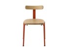 【ティーアンドオー/T&O / GOODS】のT1 Chair / T1チェア スタッキング ウッドオーク NL-0(ナチュラルホワイト)、スチール:レッド|ID:prp329100003782404