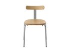 【ティーアンドオー/T&O / GOODS】のT1 Chair / T1チェア スタッキング ウッドオーク NL-0(ナチュラルホワイト)、スチール:シルバー|ID:prp329100003782404