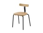 【ティーアンドオー/T&O / GOODS】のT1 Chair / T1チェア スタッキング ウッドオーク NL-0(ナチュラルホワイト)、スチール:ブラック|ID:prp329100003782404