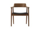 【ヒロシマ/HIROSHIMA / GOODS】のWide Arm Chair / ワイドアームチェア 張座 張地:Merit #2E03 ブラック(ファブリック M-02)、フレームウォルナット C-0(ナチ|ID:prp329100003782406