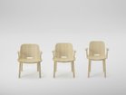 【マルニコレクション/MARUNI COLLECTION / GOODS】のFugu Lobby Chair / フグ ロビーチェア 肘付 左:ラウンジチェア、中央:ロビーチェア(本商品)、右:アームチェア|ID:prp329100003782412