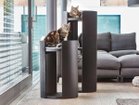 【ミアカラ/MiaCara / GOODS】のTorre Cat Scratch Tower / トーレ キャットスクラッチングポスト アッシュブラック、サイズ:手前 / Sサイズ、奥 / Mサイズ|ID: prp329100003861945 ipo3291000000027747101