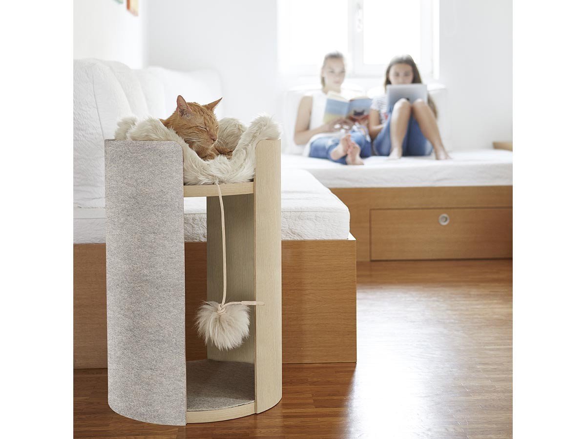 【ミアカラ/MiaCara / GOODS】のTorre Cat Scratch Tower / トーレ キャットスクラッチングポスト インテリア・キッズ・メンズ・レディースファッション・服の通販 founy(ファニー) 　送料無料　Free Shipping　おすすめ　Recommend　クッション　Cushion　フェイクファー　Faux Fur　フェルト　Felt　犬　Dog　猫　Cat　ホーム・キャンプ・アウトドア・お取り寄せ　Home,Garden,Outdoor,Camping Gear　家具・インテリア　Furniture　その他 インテリア雑貨、家具　Furniture, Interior, Others　アッシュナチュラル、サイズ:Sサイズ|ID: prp329100003861945 ipo3291000000027747104