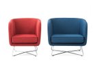 【ノルオフィス/Knoll Office / GOODS】のRockwell Unscripted Petite Club Chair / ロックウェル アンスクリプテッド プチクラブチェア ワイヤーベース 左:本商品、右:サイズ違いの「クラブ チェア」|ID: prp329100003874478 ipo3291000000030209153