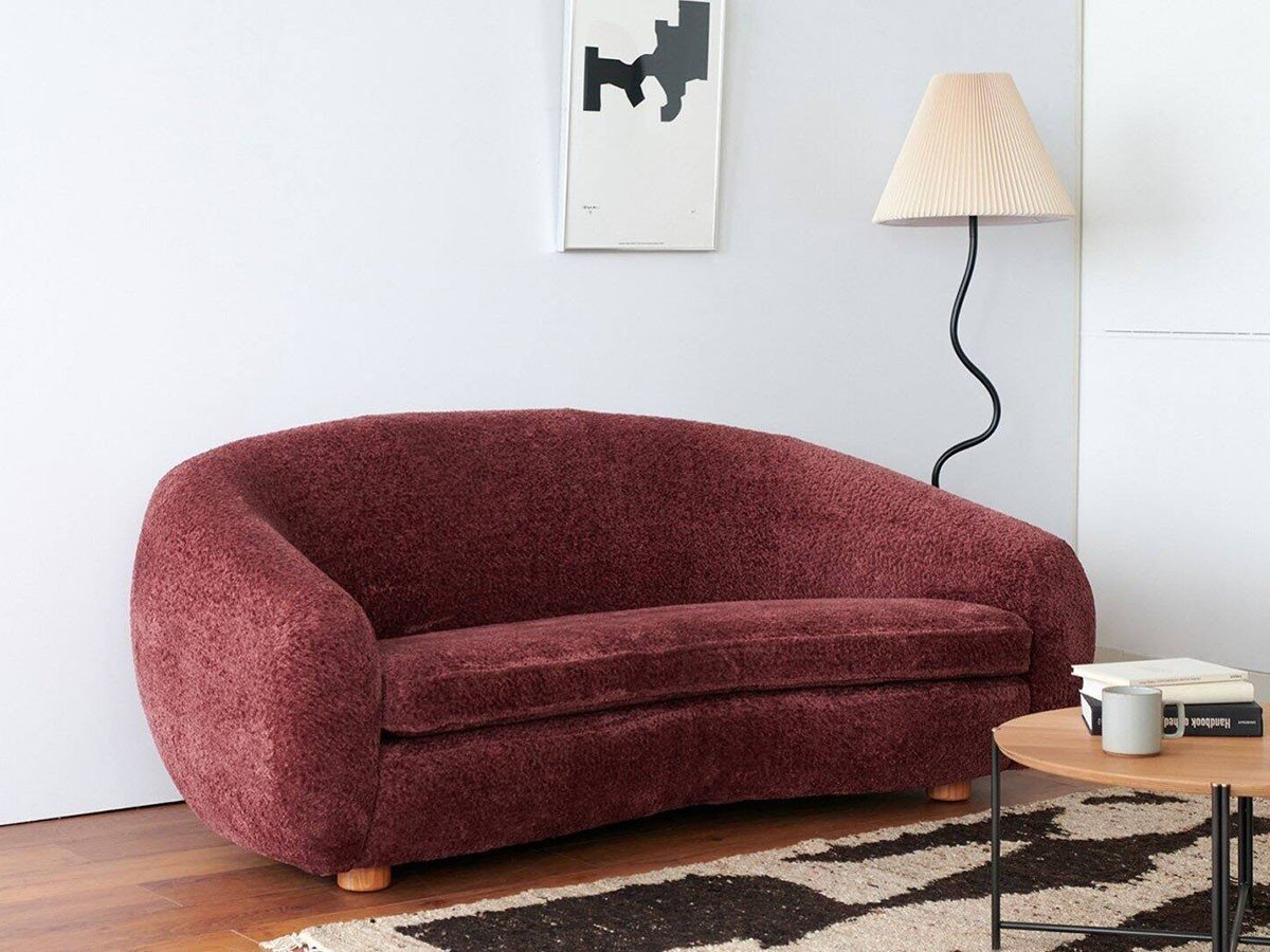 【ジャーナルスタンダード ファニチャー/journal standard Furniture / GOODS】のEMILE SOFA / エミール ソファ インテリア・キッズ・メンズ・レディースファッション・服の通販 founy(ファニー) 　パイピング　Piping　フォルム　Form　ラウンド　Round　ホーム・キャンプ・アウトドア・お取り寄せ　Home,Garden,Outdoor,Camping Gear　家具・インテリア　Furniture　ソファー　Sofa　張地:ワイン|ID: prp329100003891155 ipo3291000000025637472