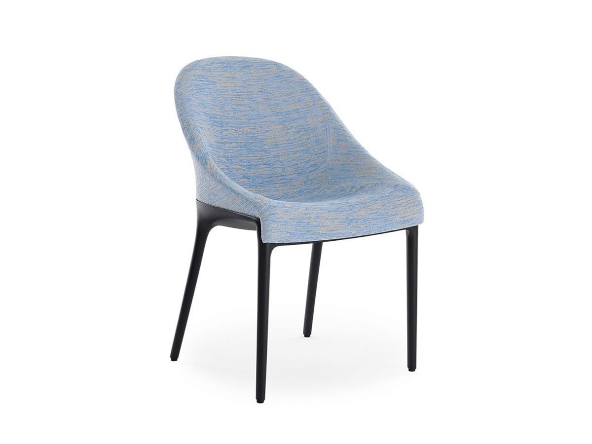 【カルテル/Kartell / GOODS】のELEGANZA ELA / エレガンツァ エラ(メランジュ) インテリア・キッズ・メンズ・レディースファッション・服の通販 founy(ファニー) 　送料無料　Free Shipping　フランス　France, French　メランジ　Melange, Mixed Yarn　エレガント 上品　Elegant　ホーム・キャンプ・アウトドア・お取り寄せ　Home Living / Home & Lifestyle / Camping Gear / Outdoor Camping　家具・インテリア　Home Furniture & Interior. Stylish & Functional Living Spaces　チェア・椅子　Seating & Chairs　ダイニングチェア・木製チェア　Dining Chairs　張地:スカイブルー、ベースブラック|ID: prp329100003897951 ipo3291000000034992355