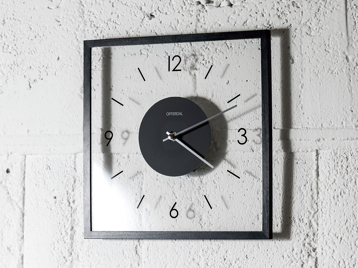 【フライミーパーラー/FLYMEe Parlor / GOODS】のWall Clock / ウォールクロック #116236 人気、トレンドファッション・服の通販 founy(ファニー) 　ウッド　Wooden Design　ガラス　Glass, Glassware　シルバー　Silver, Metallic Silver　スクエア　Square, Square Shape　スリム　Slim, Slim Fit　フレーム　Frame, Outline　モダン　Modern, Contemporary　モノトーン　Monotone, Black and White　時計　Watch, Wristwatch　ホーム・キャンプ・アウトドア・お取り寄せ　Home Living / Home & Lifestyle / Camping Gear / Outdoor Camping　家具・インテリア　Home Furniture & Interior. Stylish & Functional Living Spaces　その他 インテリア雑貨、家具　Home Decor & Furniture Extras　other-5|ID: prp329100003899265 ipo3291000000031479946