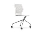 【ノルオフィス/Knoll Office / GOODS】のMultiGeneration Chair / マルチジェネレーション チェア ハイブリッドベース 肘なし シェルW オフホワイト、脚部シルバー|ID:prp329100003900346