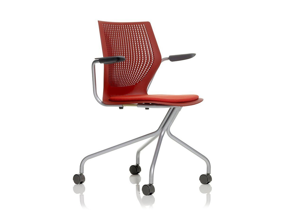 【ノルオフィス/Knoll Office / GOODS】のMultiGeneration Chair / マルチジェネレーション チェア ハイブリッドベース 固定肘 キャスター脚 インテリア・キッズ・メンズ・レディースファッション・服の通販 founy(ファニー) 　送料無料　Free Shipping　パフォーマンス　Performance　メッシュ　Mesh　ワーク　Work　ホーム・キャンプ・アウトドア・お取り寄せ　Home,Garden,Outdoor,Camping Gear　家具・インテリア　Home Furniture & Interior. Stylish & Functional Living Spaces　チェア・椅子　Chair　オフィスチェア・デスクチェア　Office Chair/Desk Chair　シェルR ダークレッド、フレームシルバー|ID: prp329100003900347 ipo3291000000032500908
