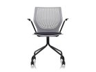 【ノルオフィス/Knoll Office / GOODS】のMultiGeneration Chair / マルチジェネレーション チェア ハイブリッドベース 固定肘 キャスター脚 シェルG グレー、フレームブラック|ID: prp329100003900347 ipo3291000000032500910