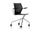 【ノルオフィス/Knoll Office / GOODS】のMultiGeneration Chair / マルチジェネレーション チェア ハイブリッドベース 固定肘 キャスター脚 シェルB オニキス、フレームクローム|ID: prp329100003900347 ipo3291000000032500911