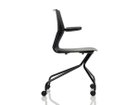 【ノルオフィス/Knoll Office / GOODS】のMultiGeneration Chair / マルチジェネレーション チェア ハイブリッドベース 固定肘 キャスター脚 シェルB オニキス、フレームブラック|ID: prp329100003900347 ipo3291000000032500921