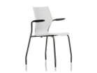 【ノルオフィス/Knoll Office / GOODS】のMultiGeneration Chair / マルチジェネレーション チェア スタッキングベース 固定肘 グライド脚 シェルW オフホワイト、フレームメタリック|ID: prp329100003900348 ipo3291000000032501044