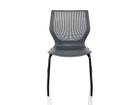 【ノルオフィス/Knoll Office / GOODS】のMultiGeneration Chair / マルチジェネレーション チェア スタッキングベース 肘なし グライド脚 シェルC ダークグレー、脚部ブラック|ID:prp329100003900350