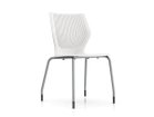 【ノルオフィス/Knoll Office / GOODS】のMultiGeneration Chair / マルチジェネレーション チェア スタッキングベース 肘なし グライド脚 シェルW オフホワイト、脚部シルバー|ID: prp329100003900350 ipo3291000000032500953