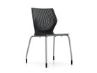 【ノルオフィス/Knoll Office / GOODS】のMultiGeneration Chair / マルチジェネレーション チェア スタッキングベース 肘なし グライド脚 シェルB オニキス、脚部シルバー|ID: prp329100003900350 ipo3291000000032500956