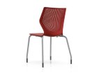 【ノルオフィス/Knoll Office / GOODS】のMultiGeneration Chair / マルチジェネレーション チェア スタッキングベース 肘なし グライド脚 シェルR ダークレッド、脚部シルバー|ID: prp329100003900350 ipo3291000000032500963